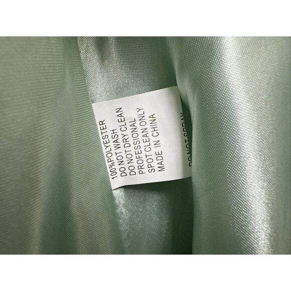 MAC DUGGAL Size 6 Green Floral Brocade 68276 Puff Sleeve High Low Gown Dress New - Picture 12 of 12